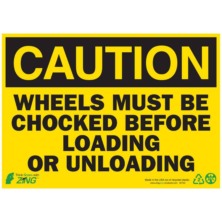 ZING Eco Safety Sign, Caution, 10X14- Model 2153A