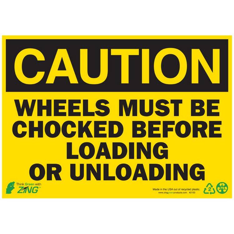 ZING Eco Safety Sign, Caution, 10X14- Model 2153