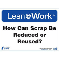 Thumbnail for ZING Lean At Work Sign, 10x14- Model 2161