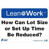 Thumbnail for ZING Lean At Work Sign, 10x14- Model 2163