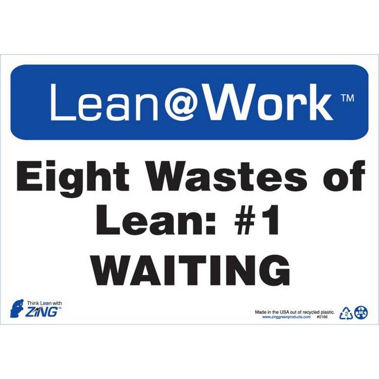 ZING Lean At Work Sign, 10x14- Model 2166