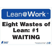 Thumbnail for ZING Lean At Work Sign, 10x14- Model 2166