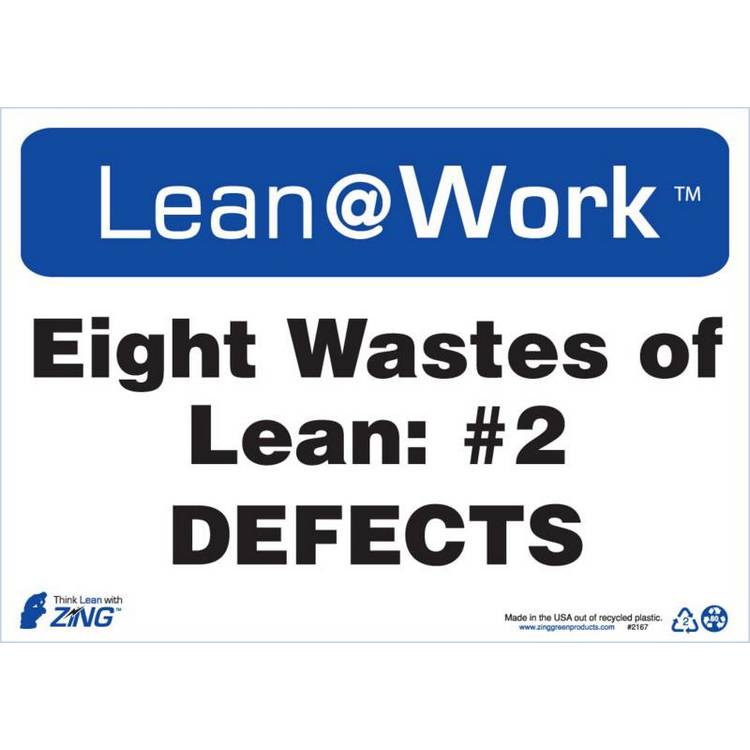 ZING Lean At Work Sign, 10x14- Model 2167