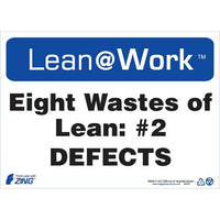 Thumbnail for ZING Lean At Work Sign, 10x14- Model 2167