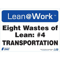 Thumbnail for ZING Lean At Work Sign, 10x14- Model 2169
