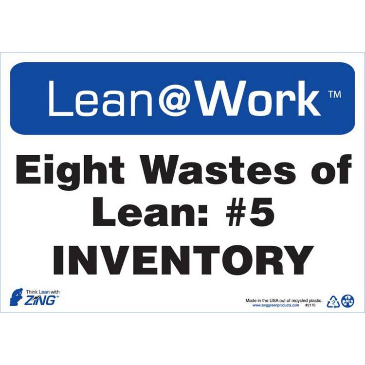 ZING Lean At Work Sign, 10x14- Model 2170