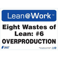 Thumbnail for ZING Lean At Work Sign, 10x14- Model 2171