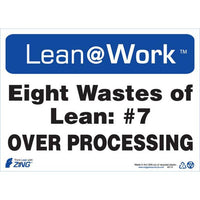 Thumbnail for ZING Lean At Work Sign, 10x14- Model 2172