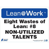 Thumbnail for ZING Lean At Work Sign, 10x14- Model 2173