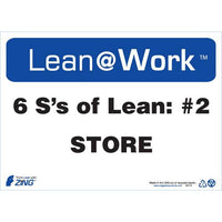 Thumbnail for ZING Lean At Work Sign, 10x14- Model 2175