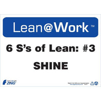Thumbnail for ZING Lean At Work Sign, 10x14- Model 2176
