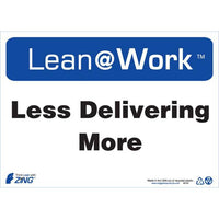 Thumbnail for ZING Lean At Work Sign, 10x14- Model 2181