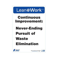 Thumbnail for ZING Lean At Work Sign, 14x10- Model 2186