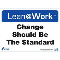 Thumbnail for ZING Lean At Work Sign, 10x14- Model 2187