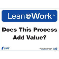 Thumbnail for ZING Lean At Work Sign, 10x14- Model 2189