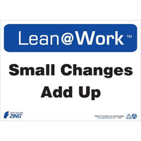Thumbnail for ZING Lean At Work Sign, 10x14- Model 2191