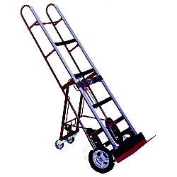 60"H Heavy Duty Steel Vending Machine Truck w/ 8" EC Mold-on Rubber Wheels