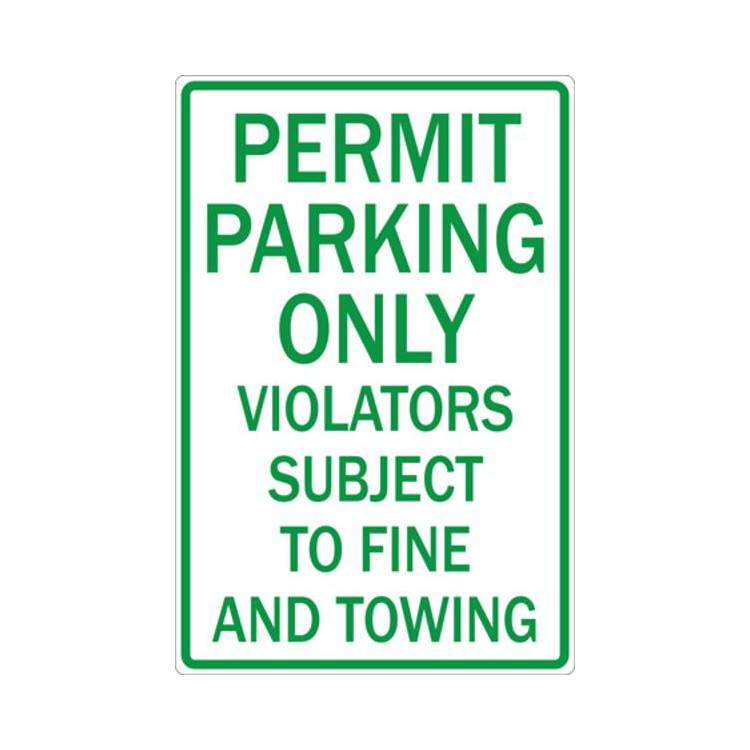 ZING Eco Parking Sign, 18X12, HIP- Model 2384