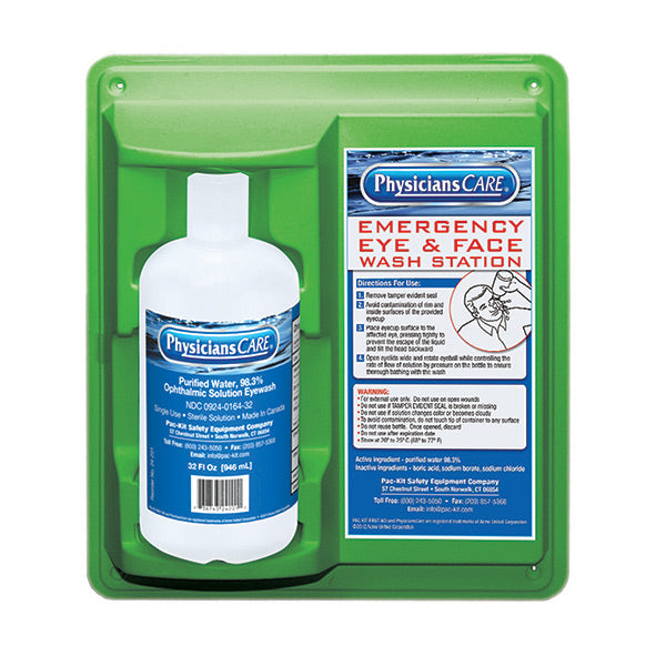 Eyewash Station, Single Bottle, 32 oz, 1/Each