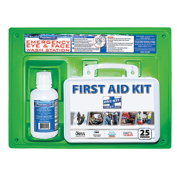 Contractor's First Aid Kit & Eyewash Station, 6/Case