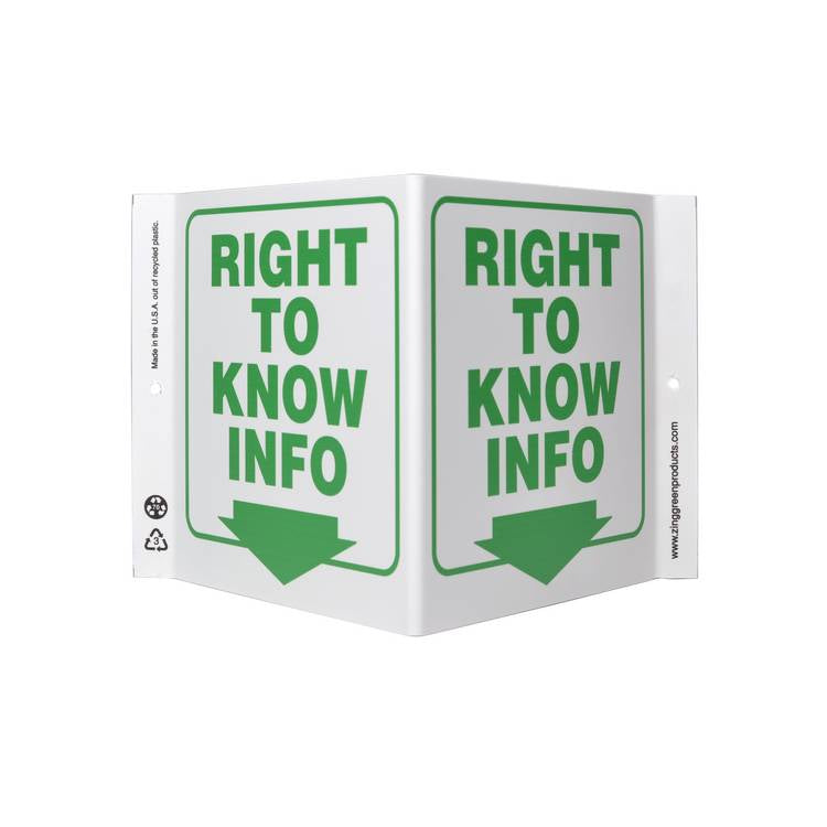 ZING Eco Safety V Sign, 7X12- Model 2526