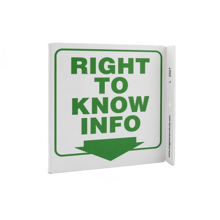 ZING Eco Safety L Sign, 7X7- Model 2527