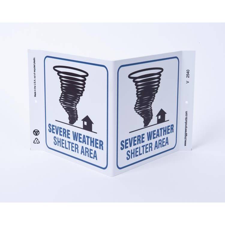 ZING Eco Safety V Sign, 7X12- Model 2540