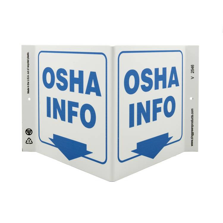 ZING Eco Safety V Sign, 7X12- Model 2546