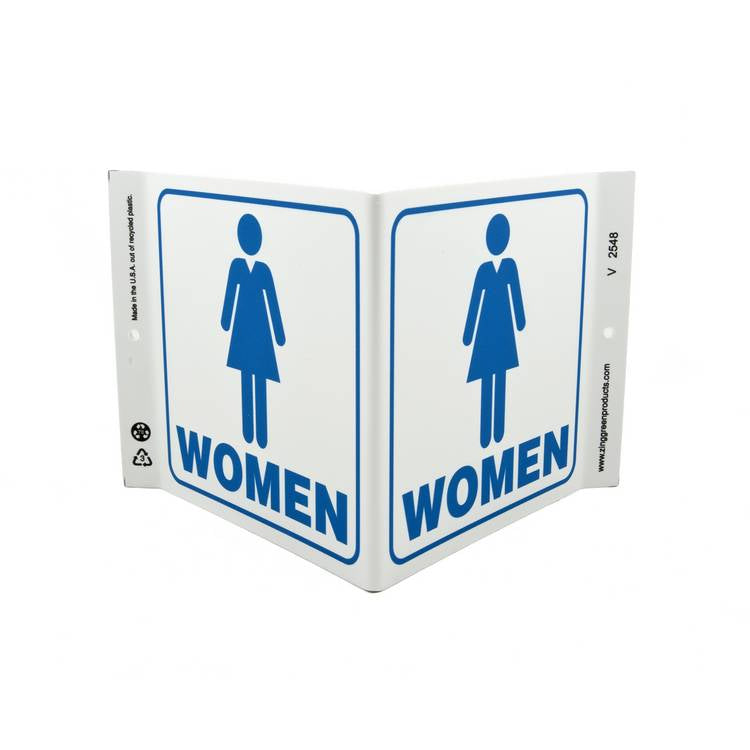 ZING Eco Public Facility V Sign, 7X12- Model 2548