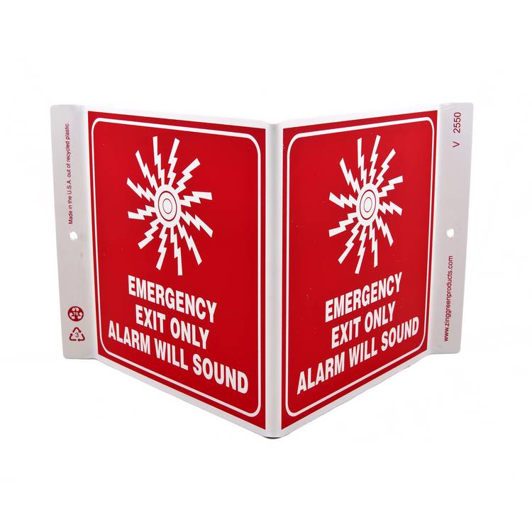ZING Eco Safety V Sign, 7X12- Model 2550