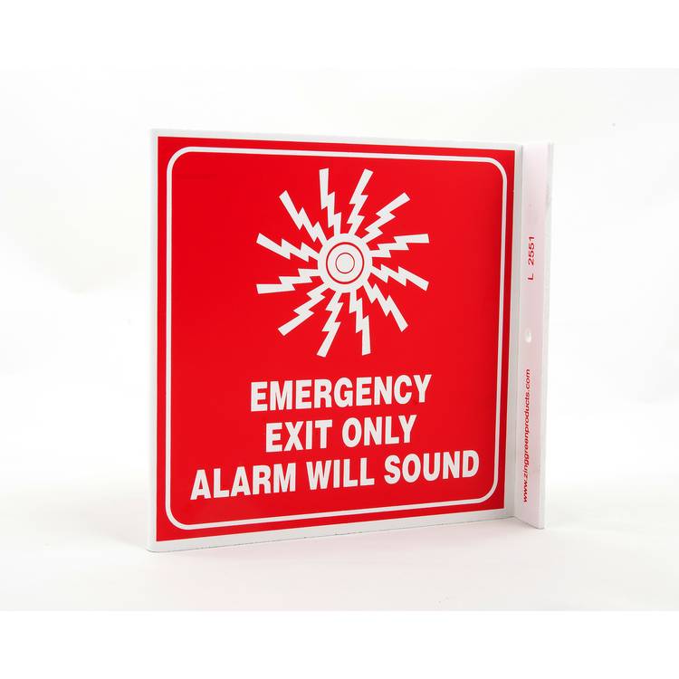 ZING Eco Safety L Sign, 7X7- Model 2551