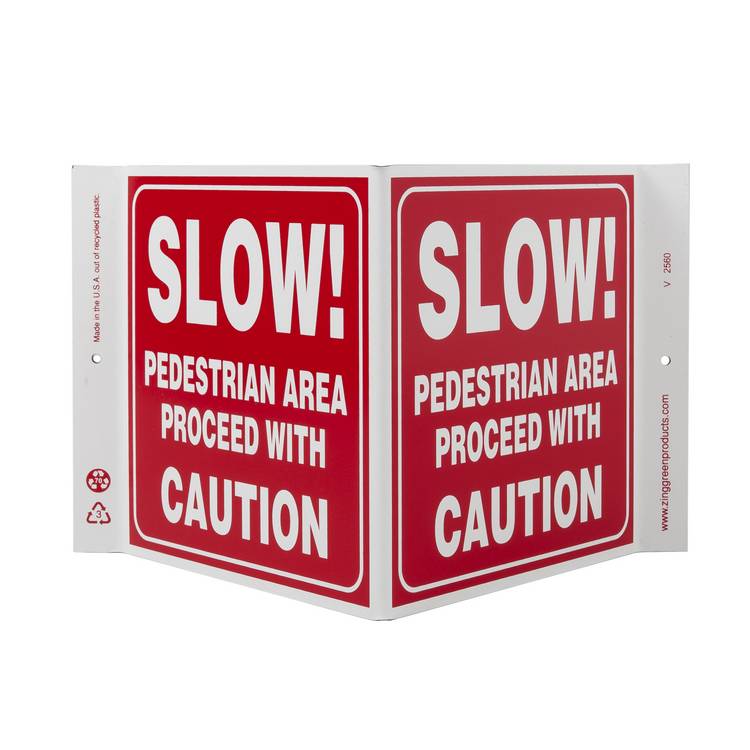 ZING Eco Safety V Sign, 7X12- Model 2560