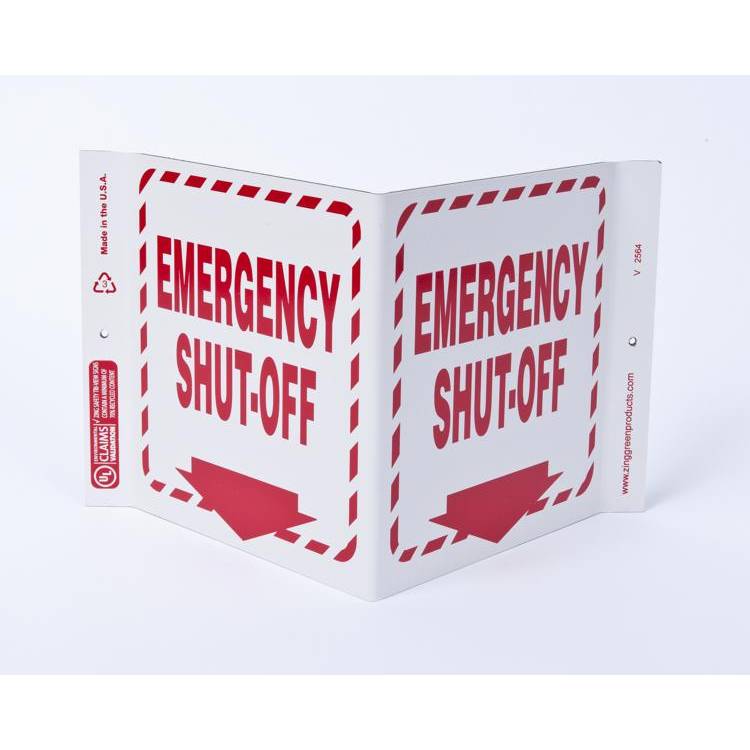 ZING Eco Safety V Sign, 7X12- Model 2564