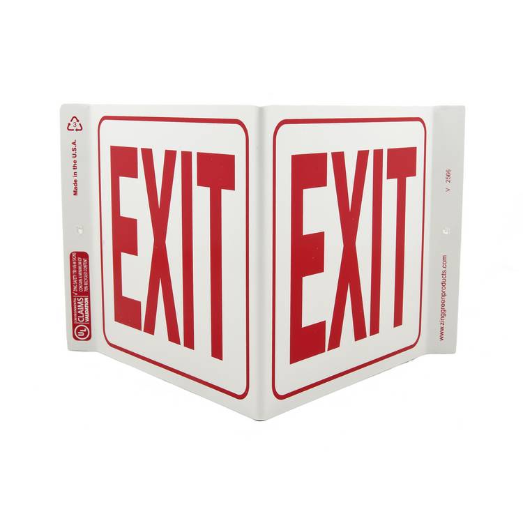ZING Eco Safety V Sign, 7X12- Model 2566