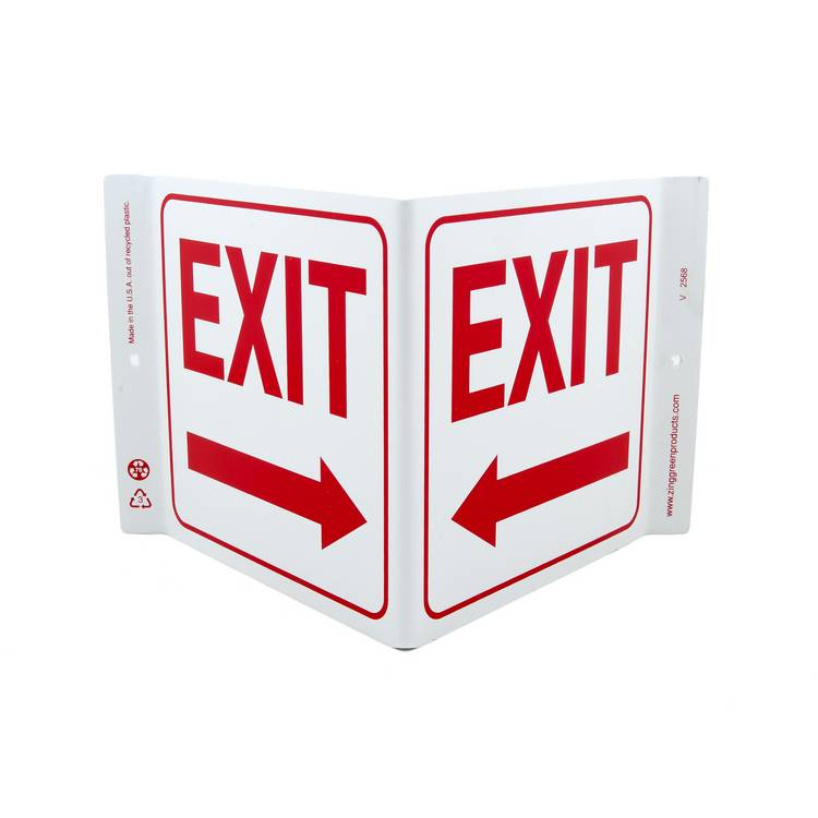 ZING Eco Safety V Sign, 7X12- Model 2568