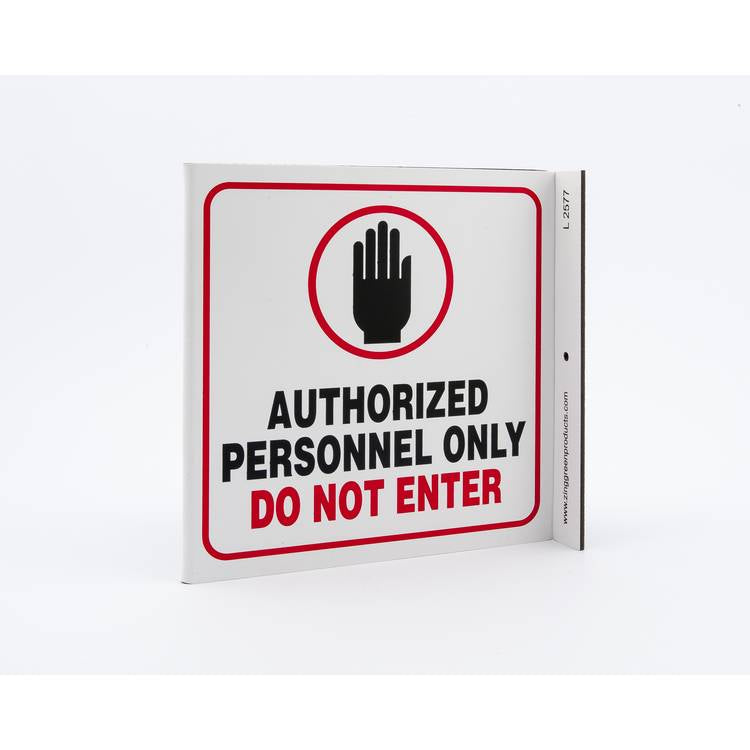 ZING Eco Safety L Sign, 7X7- Model 2577