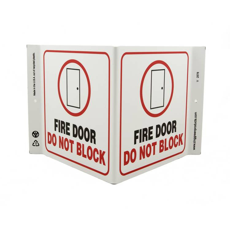 ZING Eco Safety V Sign, 7X12- Model 2578