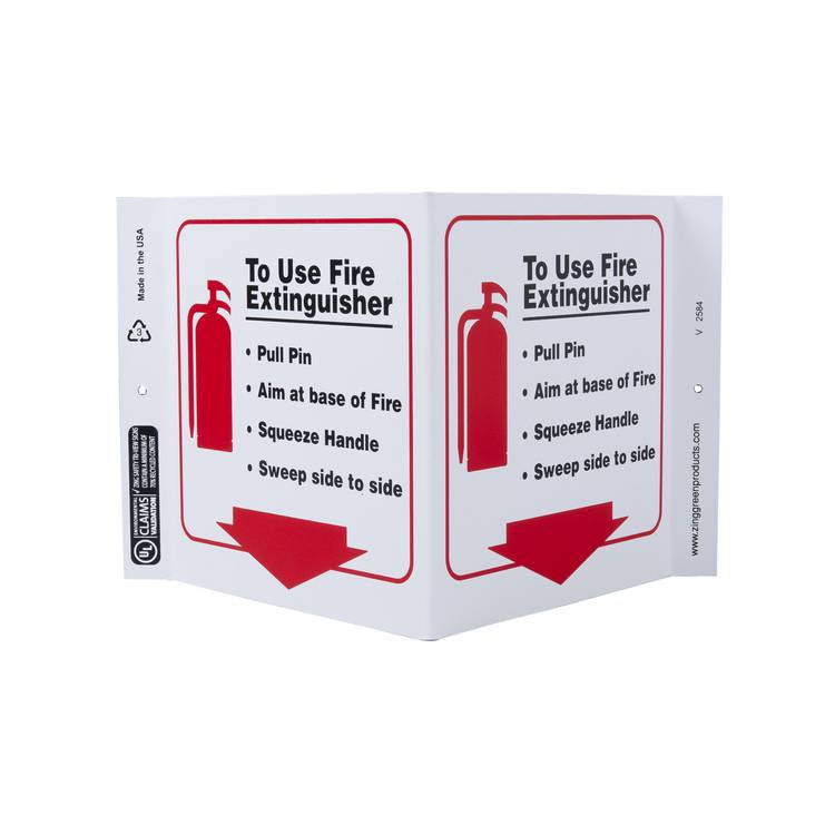 ZING Eco Safety V Sign, 7X12- Model 2584