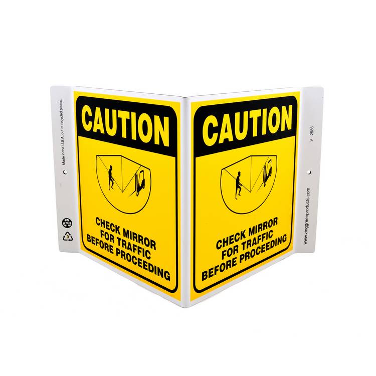 ZING Eco Safety V Sign, 7X12- Model 2586