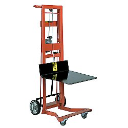 20" x 16" Four Wheeled Winch Operated Hydraulic Steel Pedalift w/ 40" Raised Height