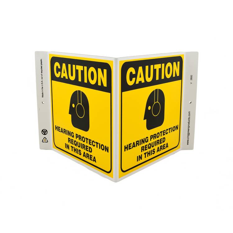 ZING Eco Safety V Sign, 7X12- Model 2600