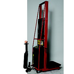 Large Platform Powered Stacker w/ Power Drive System & 60" Raised Height