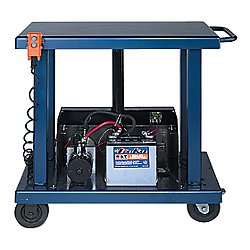 24" x 36" Medium Duty Powered Lift Table w/ 4" Phenolic Casters