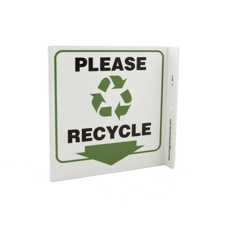 ZING Eco Recycle L Sign, 7X7- Model 2611