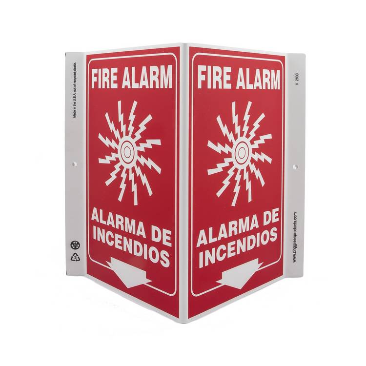 ZING Eco Safety V Sign, 11X10.6- Model 2630