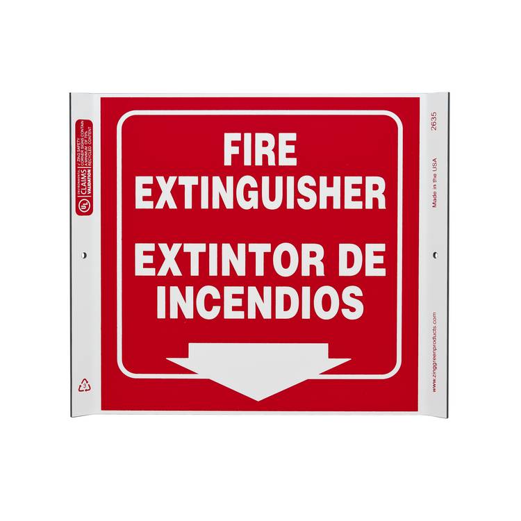 ZING Eco Safety Corner Sign, 10X10- Model 2635