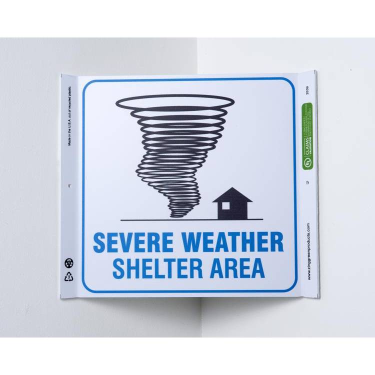 ZING Eco Safety Corner Sign, 10X10- Model 2639