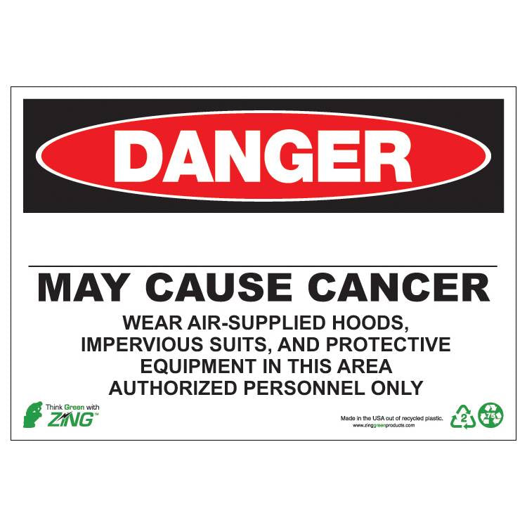 ZING Eco GHS Sign, Danger, 10X14- Model 2674A