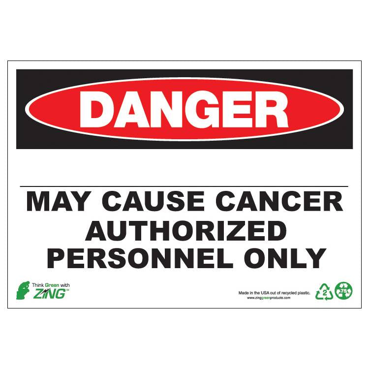 ZING Eco GHS Sign, Danger, 10X14- Model 2675A