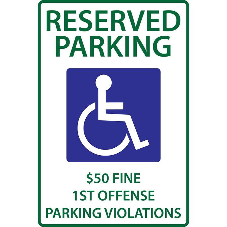 ZING Eco Parking Sign, 18X12, EGP- Model 2678